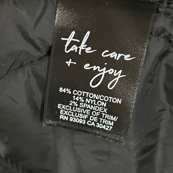 NWT Nic+Zoe Quilted Mix Media Coat Size SMALL Knit Black Patch Pocket - Picture 10 of 13